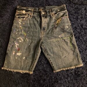 Paint Splatter Polo Ralph Lauren Denim Shorts